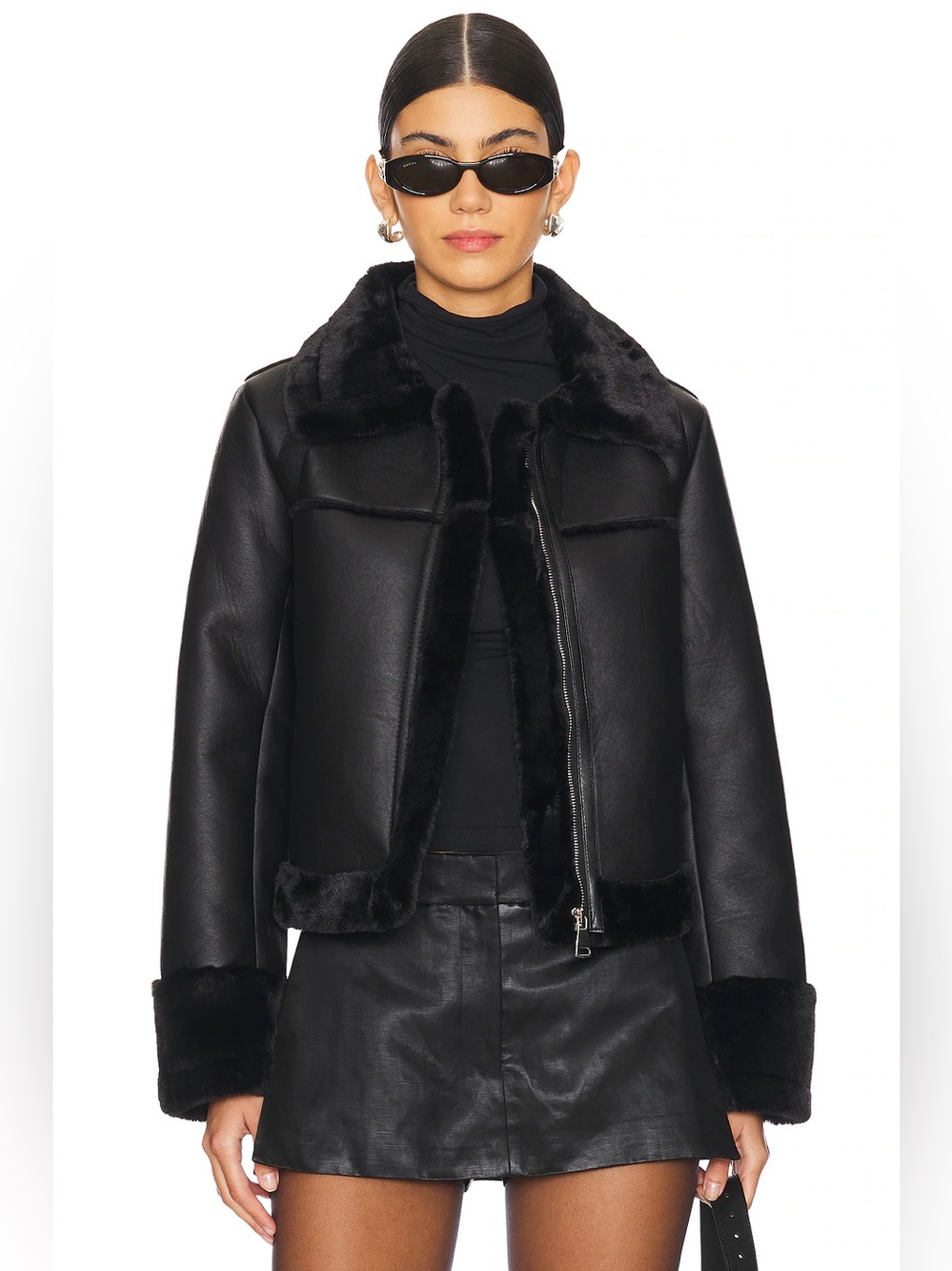 Superdown Sasha Faux Leather Jacket